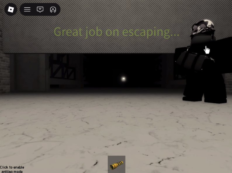 'Great job on escaping' cutscene