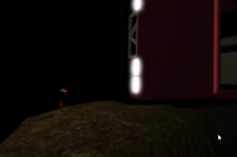Night scene with red house